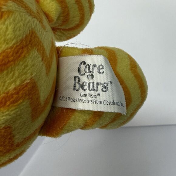 Care Bears FUNSHINE Bear 8” Chevron Striped Plush Stuffed Animal Toy Yellow - Picture 8 of 12
